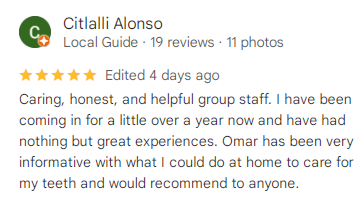 Biltmore Dental Center customer review
