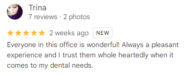 Brookstone Dental Care customer review